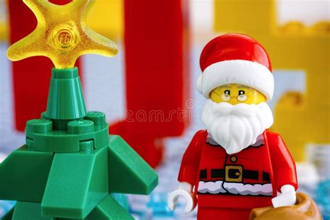 Lego Santa Claus With Christmas Tree Editorial Photography Image Of