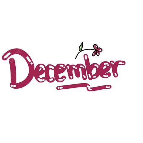 December Month December Month Colour Png Transparent Clipart Image