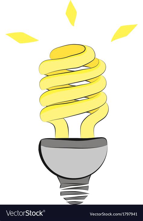 Energy Saving Light Bulb Royalty Free Vector Image