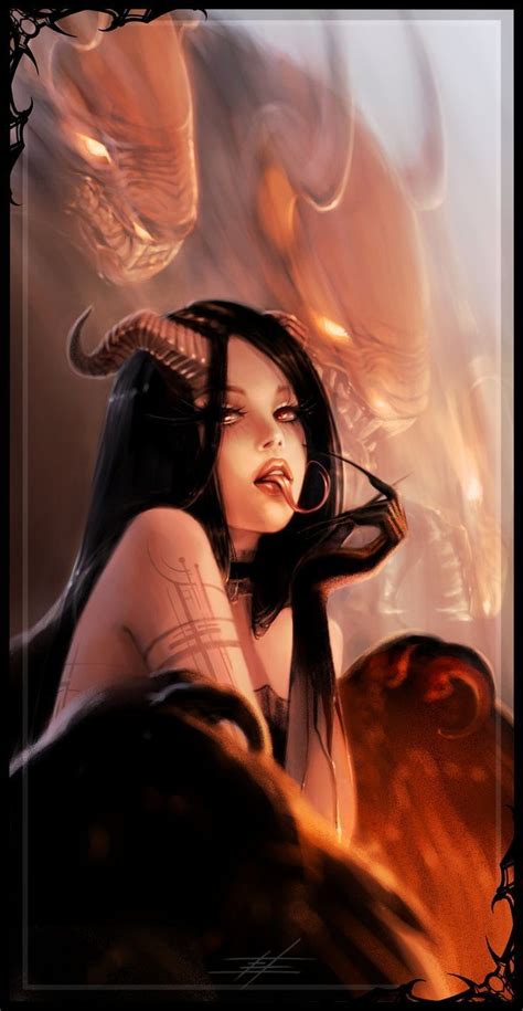 Pin By Marcelo Souza On Girls Fantasy Demon Female Demons Dark Fantasy Art