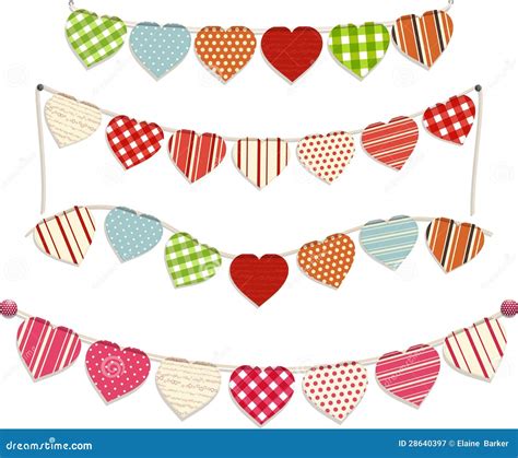 Heart Bunting Stock Illustration Illustration Of Feast 28640397