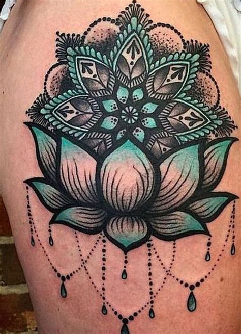 30 Trending Thigh Tattoo Ideas Mandala Thigh Tattoo Lotus Tattoo
