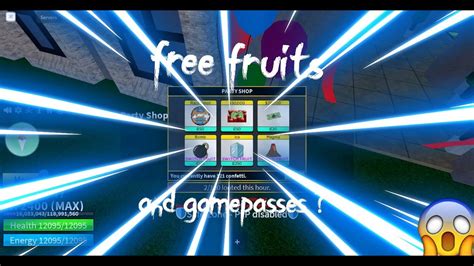 New Event Free Fruits And Gamepasses Blox Fruits Youtube