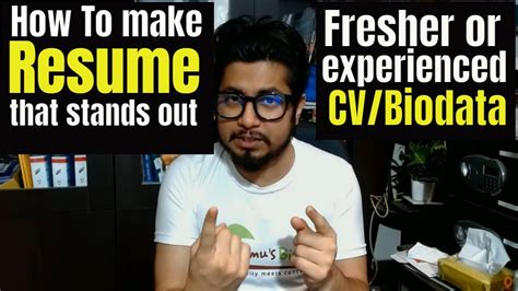 How to write a resume ? | Best resume writing tips for freshers - YouTube