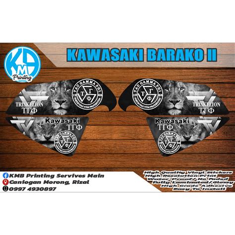 Kawasaki Barako 2 Tgp Design Sticker Decals Shopee Philippines