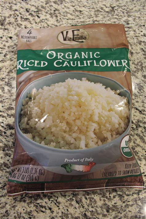 Used a 16 oz bag of rice draw cauliflower from costco. Cauliflower Rice
