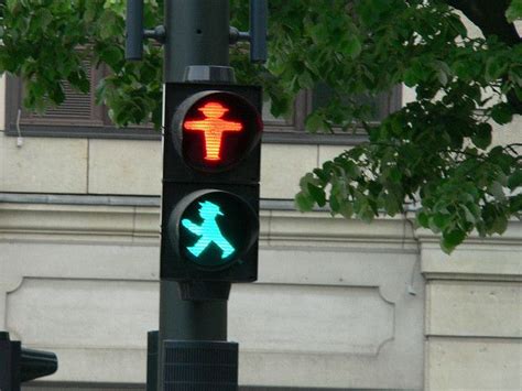 Ampelmännchen Pedestrian Crossing Signals In Former East Germany