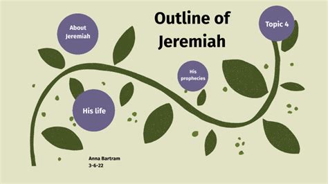 Outline Of Jeremiah By Anna Bartram