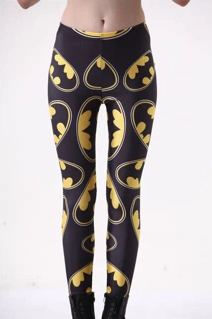 women batman pants fitness bat man sport legging europe bat hero trousers female workout elastic