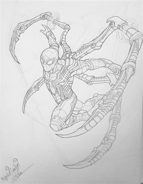 Iron man suit drawing at getdrawings com free for personal. ArtStation - Infinity War | Iron Spider!!, Alejandro ...