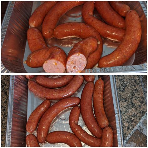 Finished Isolation Homemade Cheddar Sausage Applewood Smokedstay