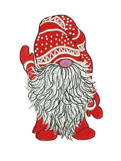 Gnome Machine Embroidery Design Etsy