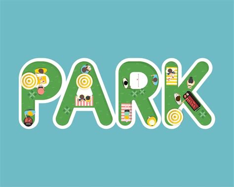 Free Vector Vector Of Summer Feel Design With The Word Park