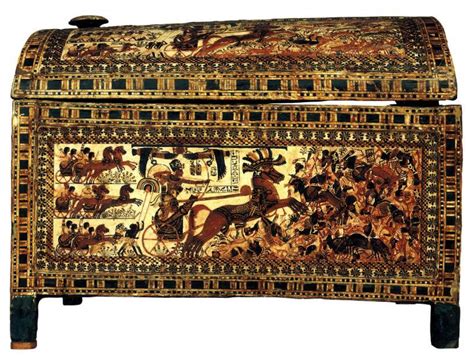 King Tut Painted Chest From The Tomb Of Tutankhamen Thebes Egypt