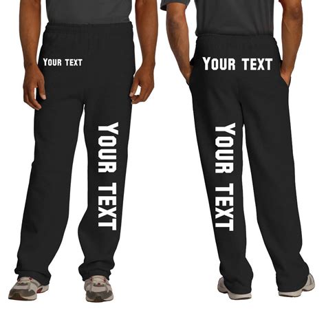 Personalized Custom Sweatpants With Your Text Anywhere Multiple Colors