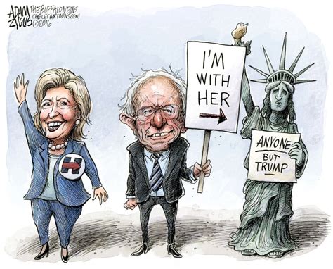 Cartoons Of The Day Bernie Sanders Endorses Hillary Clinton