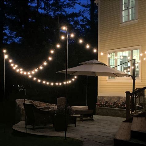 Excello Global Products Bistro String Light Poles And Reviews Wayfair