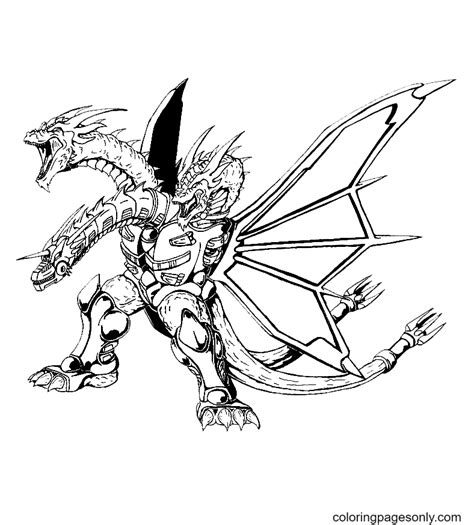 King Ghidorah Coloring Pages Free Printable Coloring Pages