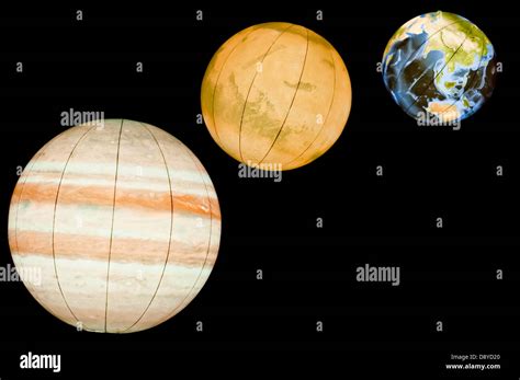 Planets Of Solar System Earth Mars Jupiter Stock Photo Alamy