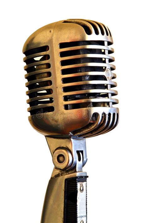 Trio Of Vintage Microphones Stock Image Image Of Messages Musical