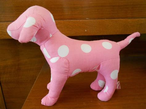 Victorias Secret Plush Pink Dog With Medium White Spots 8 12