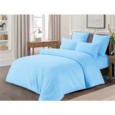 Light Blue Cotton Single Size Fitted Bed Sheet At Rs 529piece Cotton
