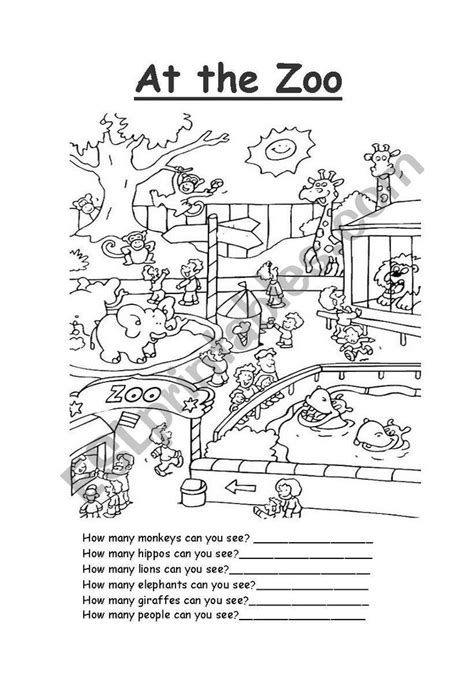At The Zoo Esl Worksheet By Manna Worksheets Zoo Vocabulary