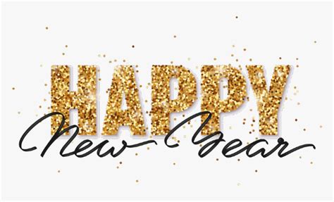 Transparent Happy New Year Png Images Gold New Years Clip Art Png