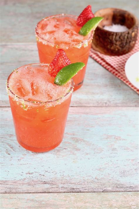 Strawberry Margarita Easy Recipe ~ Miss In The Kitchen