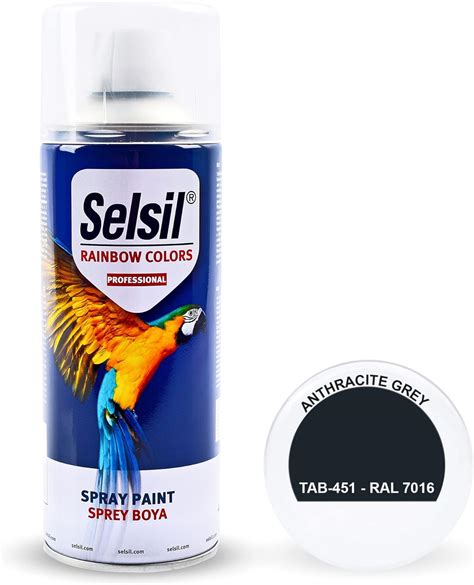 Buy Double Pack Anthracite Grey Selsil Spray Paint 400 Ml Quality