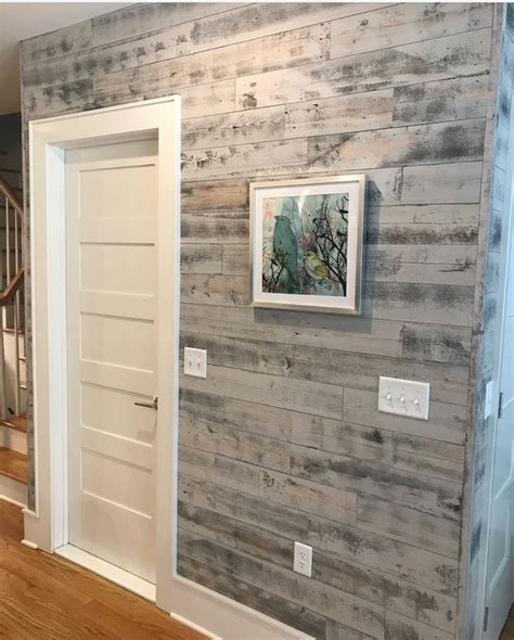 Stick On Shiplap In Reclaimed Weathered Wood White Brings The Outside