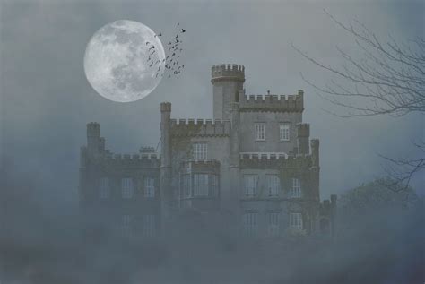 Wallpapers Gothic Castles Fog Moon Fantasy Free Desktop Photo 352010