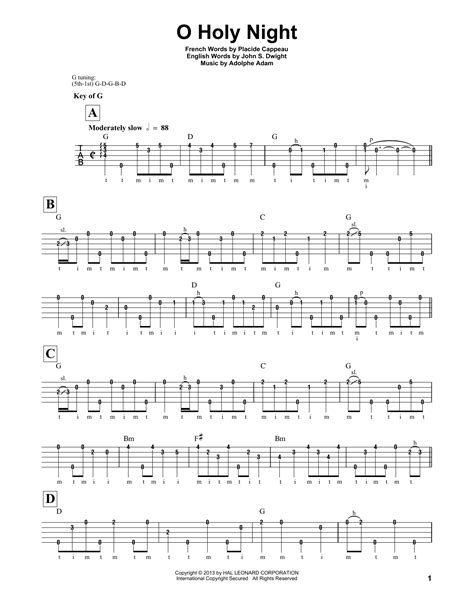 If you still haven't found what you're looking for, please send to us. O Holy Night Sheet Music | Adolphe Adam | Banjo Tab