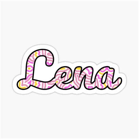 Lena Handwritten Name Sticker For Sale By Inknames Redbubble