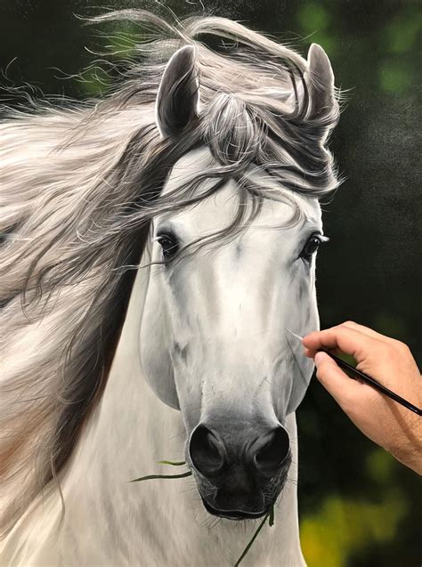 Opção Para Quem Quer Aprender A Desenhar E Pintar Cavalos Em óleo Sobre