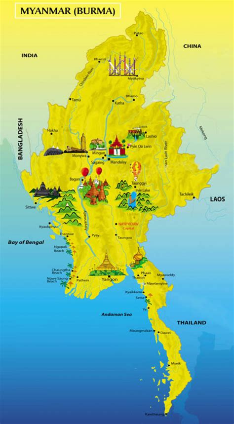 Myanmar Travel Map Myanmar Travel