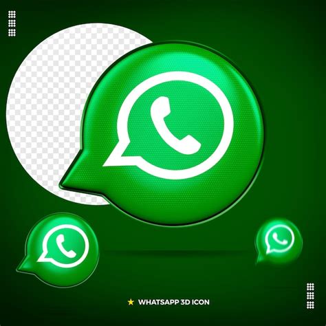 Premium Psd 3d Whatsapp Icon Front Isolated