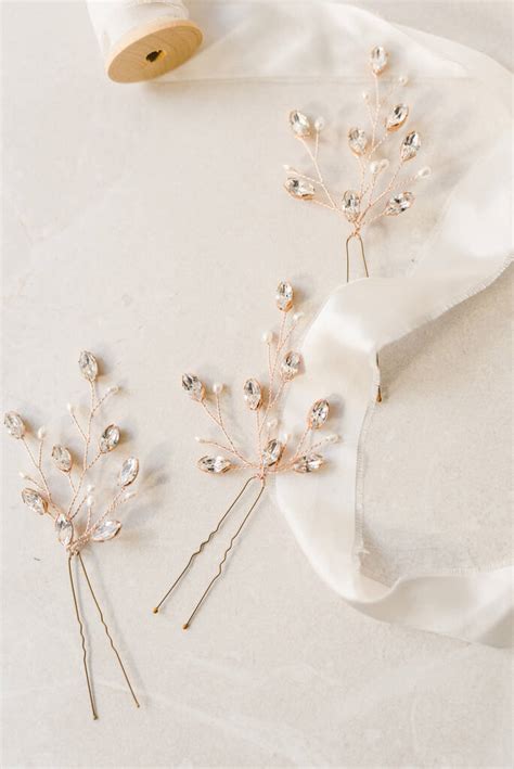 Large Swarovski Crystal Wedding Hair Pins Maisie By Debbie Carlisle