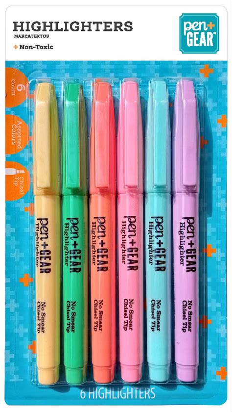 Pengear Pocket Pastel Highlighter Assorted Colors 6 Count Walmart