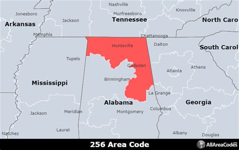 256 Area Code Location Map Time Zone And Phone Lookup Business