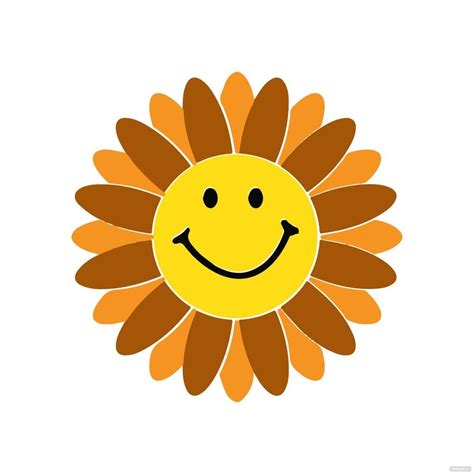 Flower Smiley Clipart In Illustrator  Eps Svg Png Download