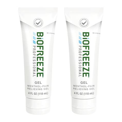Biofreeze Professional Menthol Pain Relieving Gel 4 FL OZ Tube (Pack Of