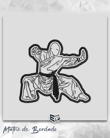 Matriz De Bordado Karatê Kung Fu Desenho Patch Elo7