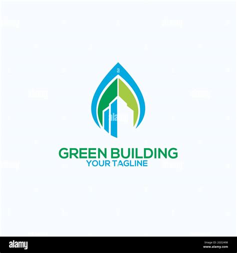 Green Building Logo Eco Friendly Exclusive Design Inspiration Stock