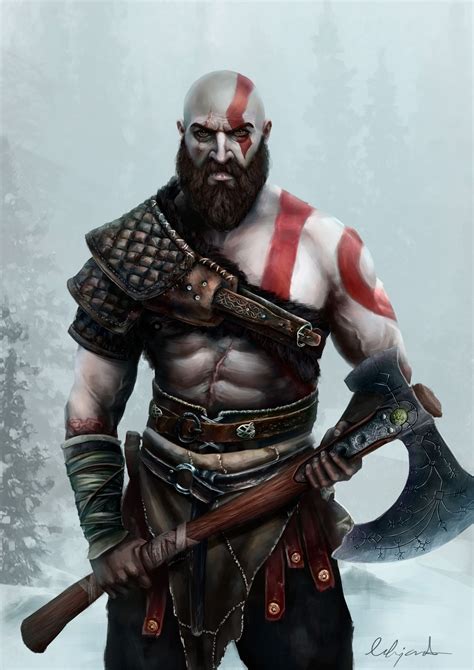 Artstation Kratos God Of War 4 Alejandro Castillejo Kratos God