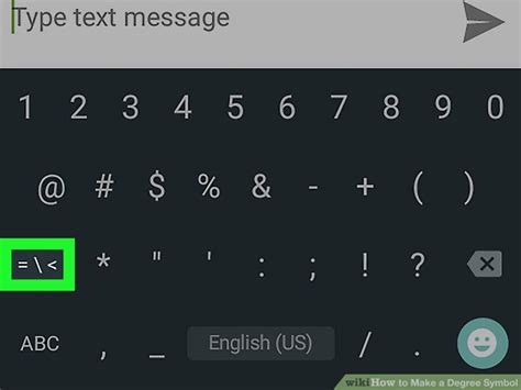 Switch to the numbers and symbols keyboard. 7 Ways to Make a Degree Symbol - wikiHow