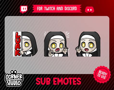 Lurk Scream Hi Valak Twitch And Discord Emotes For Streaming Etsy