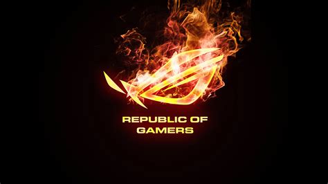 Asus Rog Flaming Logo Burning Fire Republic Of Gamers 4k
