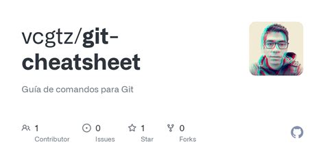 GitHub vcgtz git cheatsheet Guía de comandos para Git