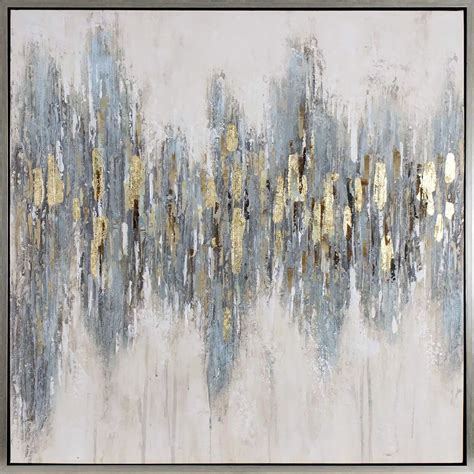 24X24 Framed Abstract With Gold Enhanced Canvas | Abstract, Framed abstract, Abstract canvas ...
